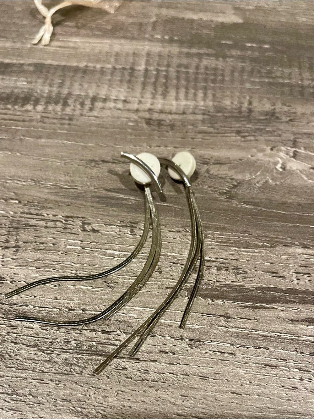 Silver Dangle Threader Earrings - Minimalist Women's Jewelry